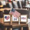 3pcs 4th Of July Wooden Patriotic Wall Decor with Frame (red white blue)